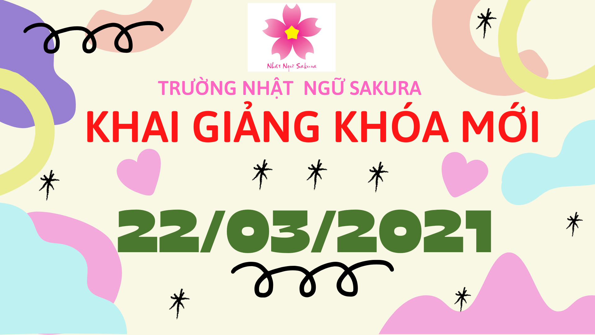 Lịch khai giảng khóa mới trường Sakura